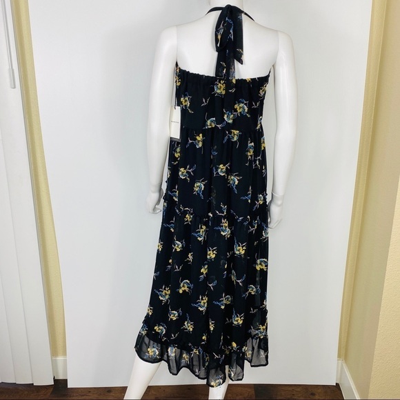 Who What Wear Sz XS Floral Halter Maxi Dress - Picture 4 of 8